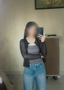 See-through knitted cardigan