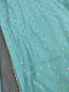 Aqua Blue Kurta Set with Palazzo