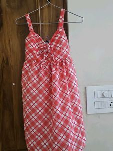 Red &amp; White Checkered Summer Dress