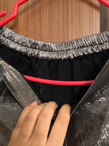 Shimmering Grey Kurta &amp; Palazzo Pants