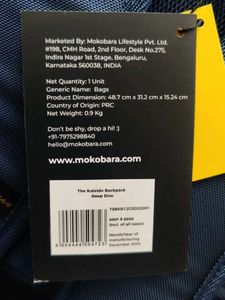 Blue Mokobara Backpack