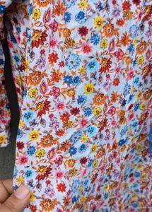 Bohemian Floral Print Mini Dress