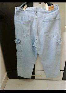 Light Wash Cargo Jeans