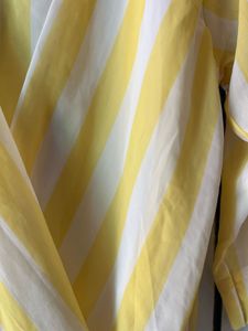 Chic Yellow &amp; White Striped Wrap Top