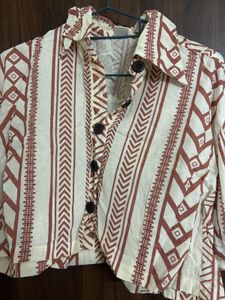 Patterned Crop Top