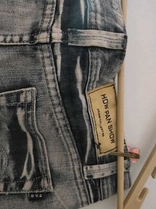 Distressed Denim Mini Skirt