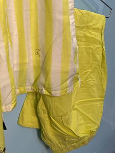 Neon White suit with dupatta And Pants