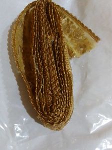 Golden Embroidered Lace Trim