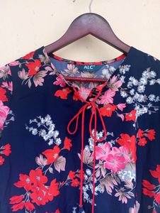 Floral Navy Blue Dress (Women)