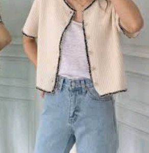 Stylish Waffle Knit Button-Up Top