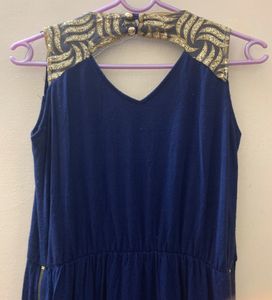 Sleeveless Front And Side Open Dress For Women