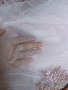 Baby Pink Peplum Top, Lahanga And Dupatta .