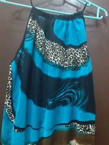 Patterned Sleeveless Jumpsuit
