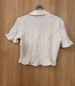 Textured Button-Up Top