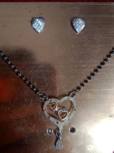 Combo Of Mangalsutra With Earring Set