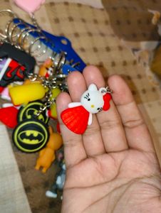Cute Cartoon Character Keychain Set