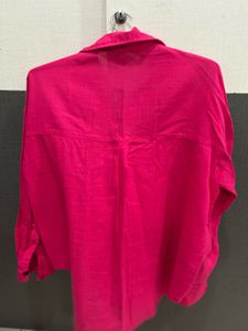 Vibrant Pink Button-Down Shirt