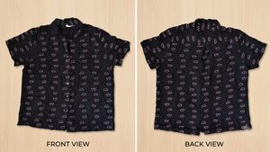 Cute Black Heart Print Shirt