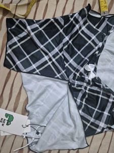 Plaid Top And Skirt