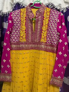 Vibrant Yellow Anarkali Suit