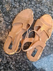 Ziano Tan Laser-Cut Sandals