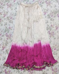 Elegant Crushed Silk Ethnic Skirt