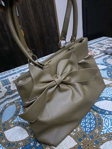 New Without Tag Office Handbag In Goldish Colour