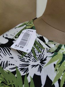 Tropical Print Relaxed Fit Top