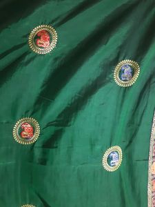 Chandeyri Green Saree😍🥻