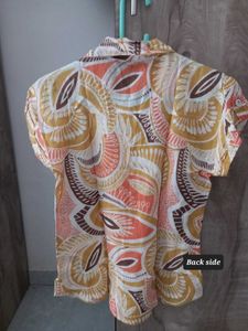 Boho Print Button-Up Shirt