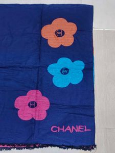 Chanel Scarf with Floral Print