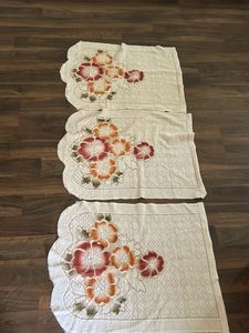 🦋3 Pieces Embroidered Floral sofa covers🦋