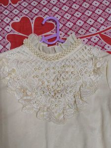 Elegant Pearl Embellished Top