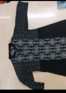 libas black Elegant Printed Kurta