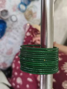 Stack of Green Bangles(glass)