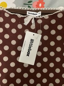 Brown Midi Polka Dot Skirt