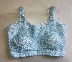 Light Blue Sequin Lehenga Set | Party Wear
