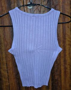 Ribbed Lavender Tank Top