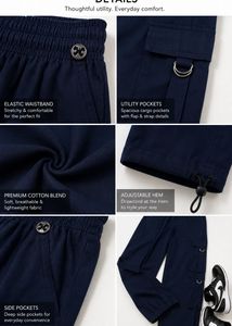 Navy Blue Cargo Pants