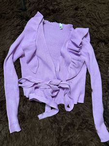 Lavender Bandage Sweater Top