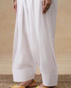 Elegant White Farshi Shalwar