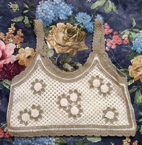 Boho Crochet Floral Tank Top