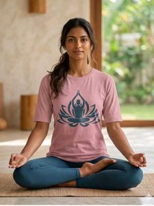 Pink Yoga Lotus T-Shirt