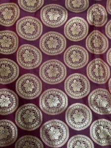 Elegant Maroon Silk Saree with Gold Motifs