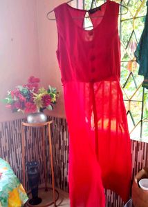 Trendy Red Cut Kurta