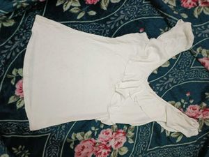 Chic White Ruffle Off-Shoulder Top