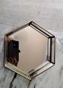 Hexagonal Mirrored Tray
