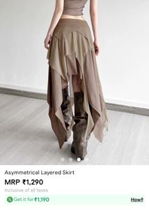 Asymmetrical Layered Skirt
