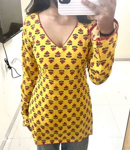 THE SAYURI corset back Vibrant Yellow Floral Print