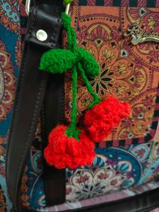 Cute Cherry Charm or hair tie